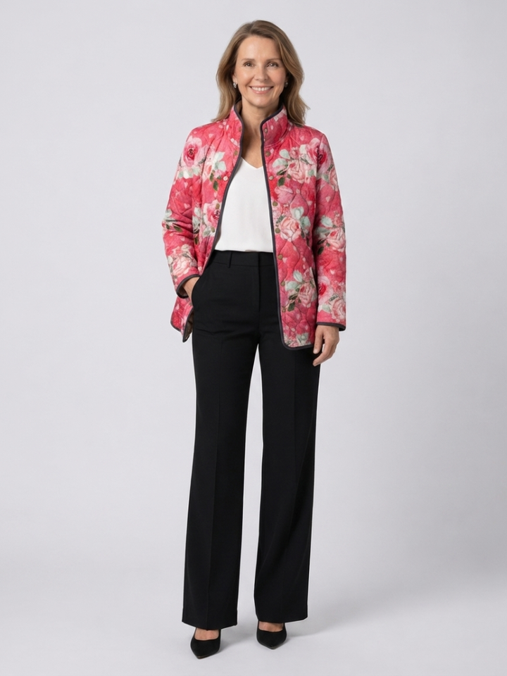 Beatrice | Powdered Rose Quilted Jacket