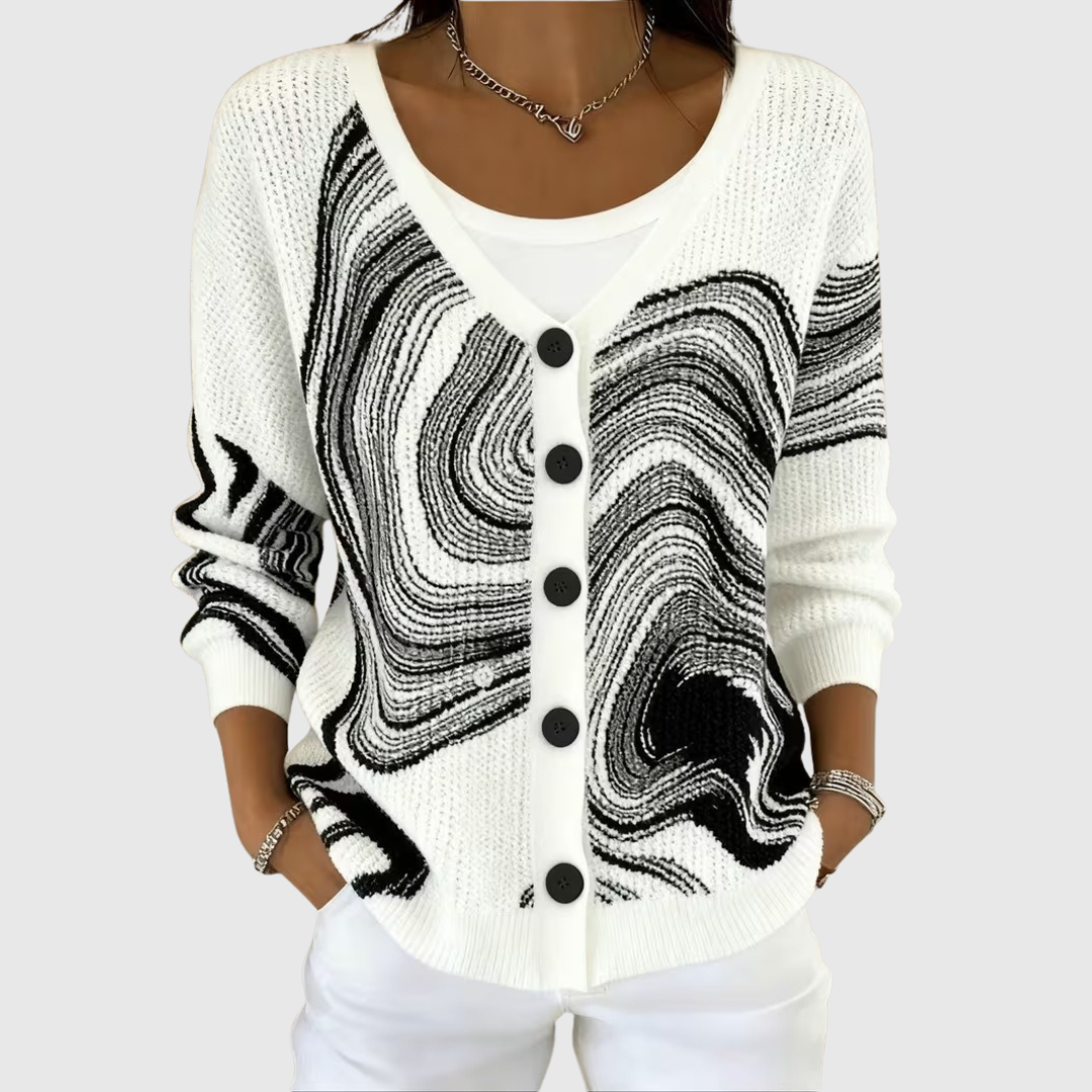 Isolde | Chic Marble Cardigan