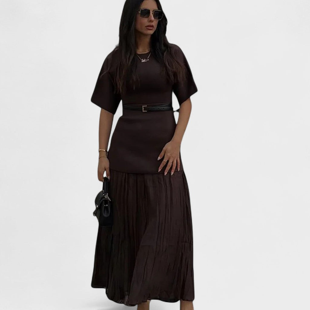 Andrea | Pleated Maxi Dress