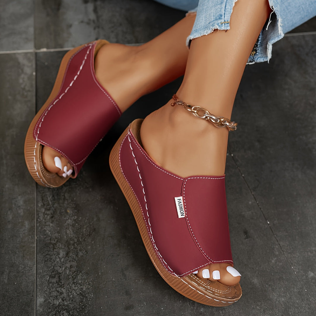 Isabelle | Comfort Wedge Mule