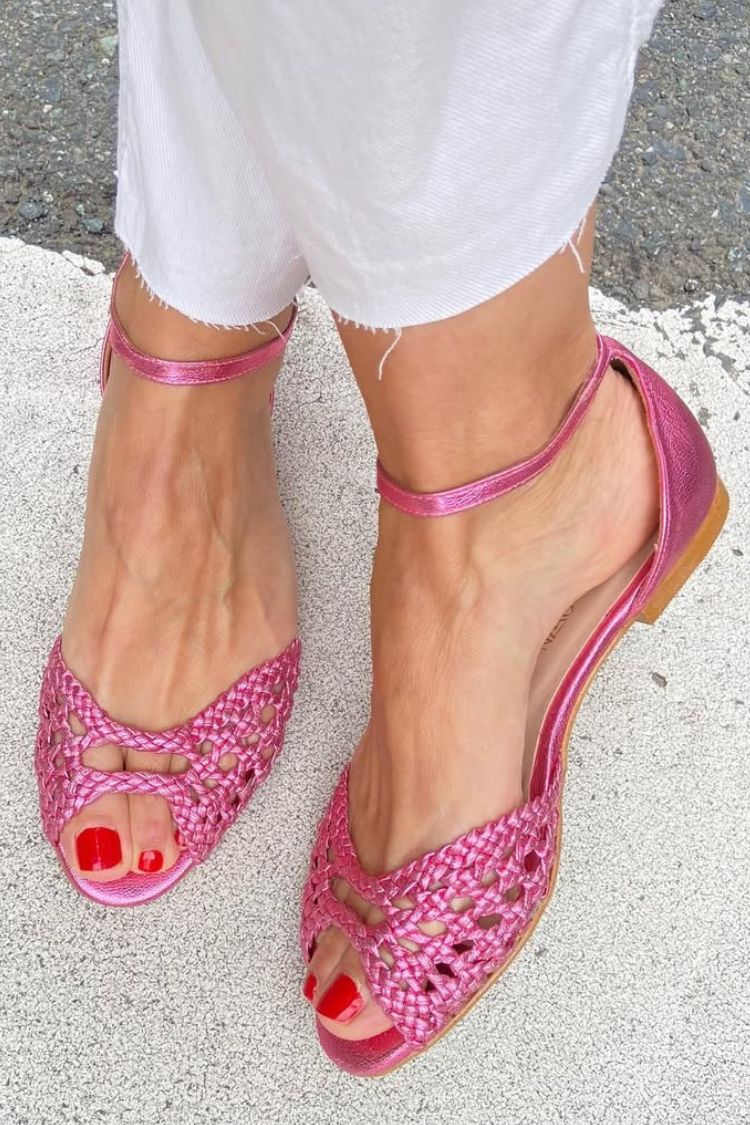 SANTORINI | GOLDEN WOVEN SANDALS