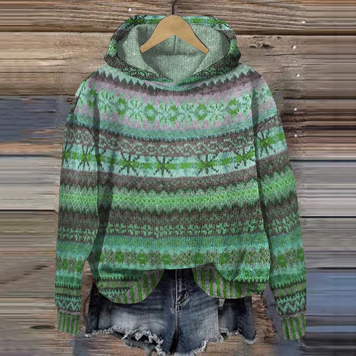 Gaby | Ethnic Retro Hooded Jumper