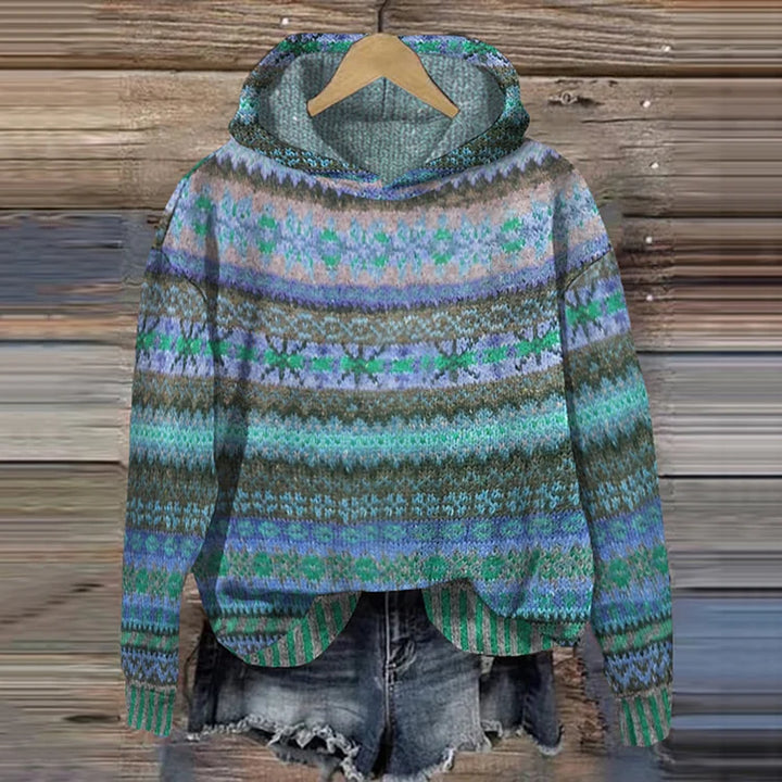 Gaby | Ethnic Retro Hooded Jumper