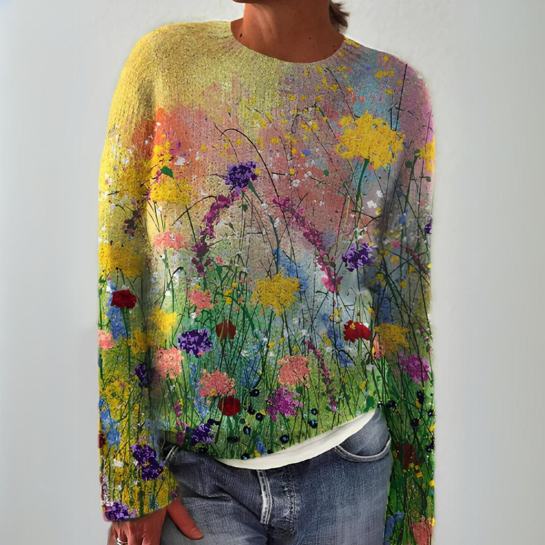 Marta | Floral Artistic Comfortable Jumper