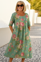 Eliza | Relaxed Midi Dress - Effortless Elegance, Everyday Comfort