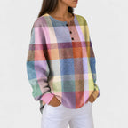 Adele | Jumper with Colourful Check Pattern