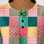 Agnes | Jumper with Colourful Patchwork Pattern