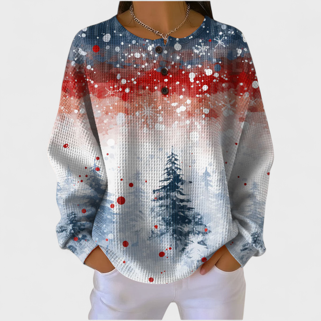Lina | Christmas Jumper with Soft Pine Pattern
