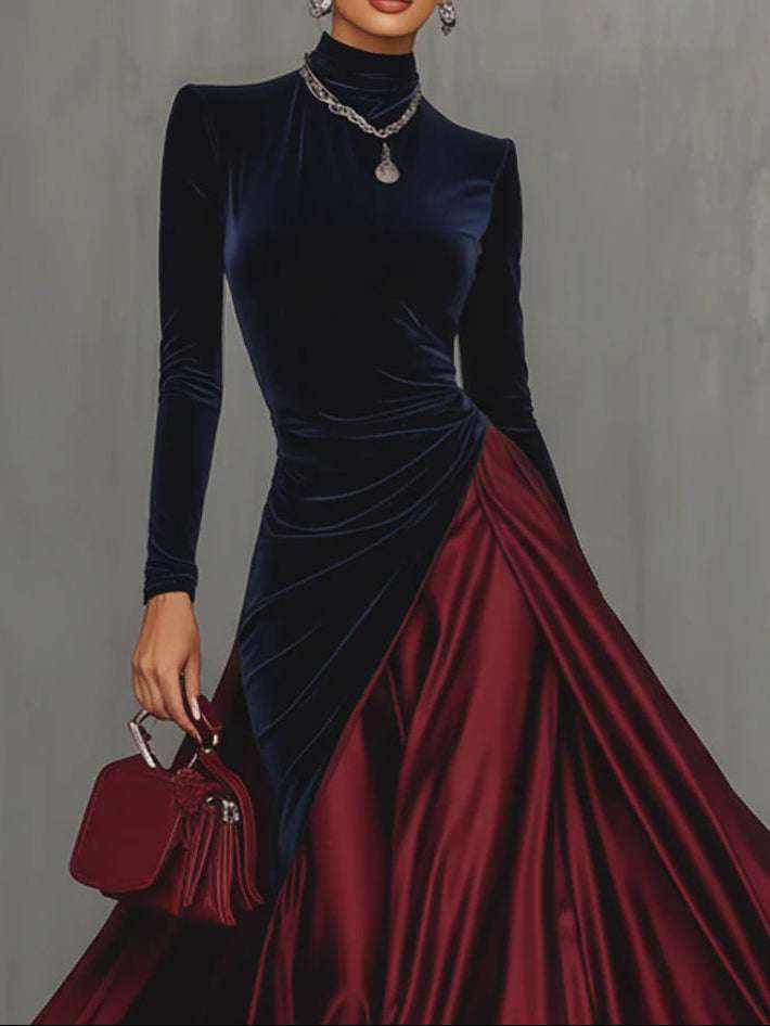 Cara | Velvet & Satin Gown