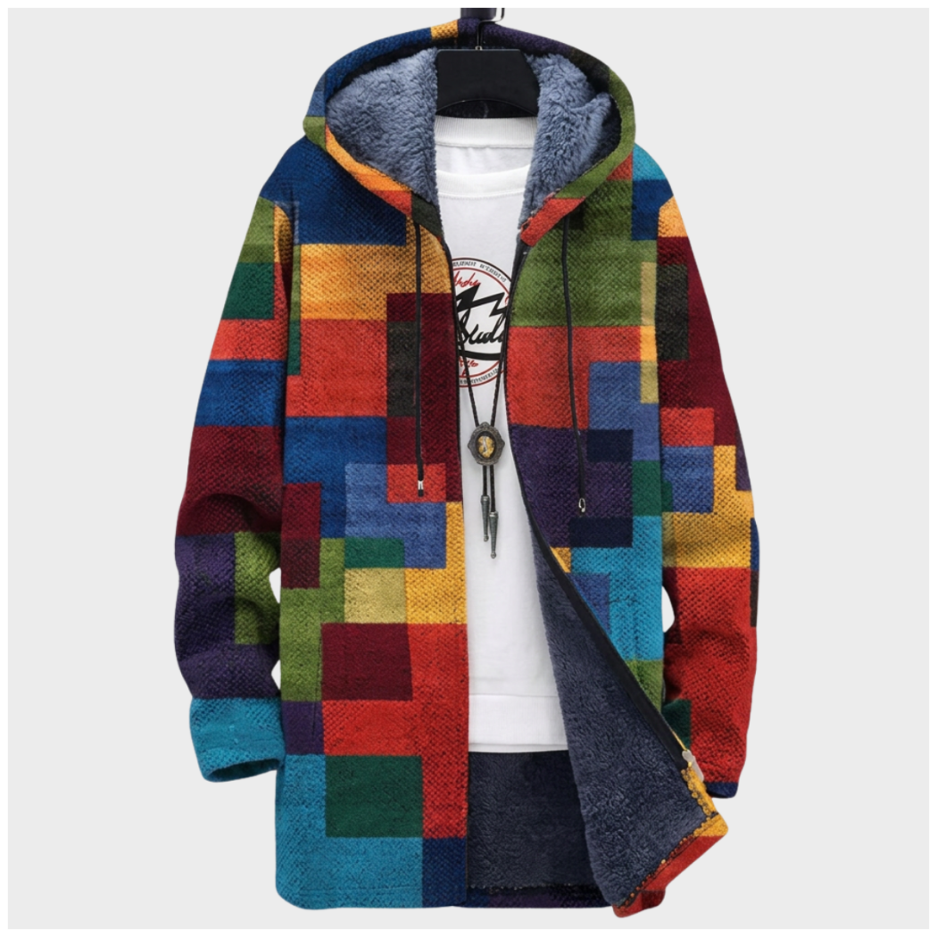 Muriel | Women's Colour-Block Hooded Coat