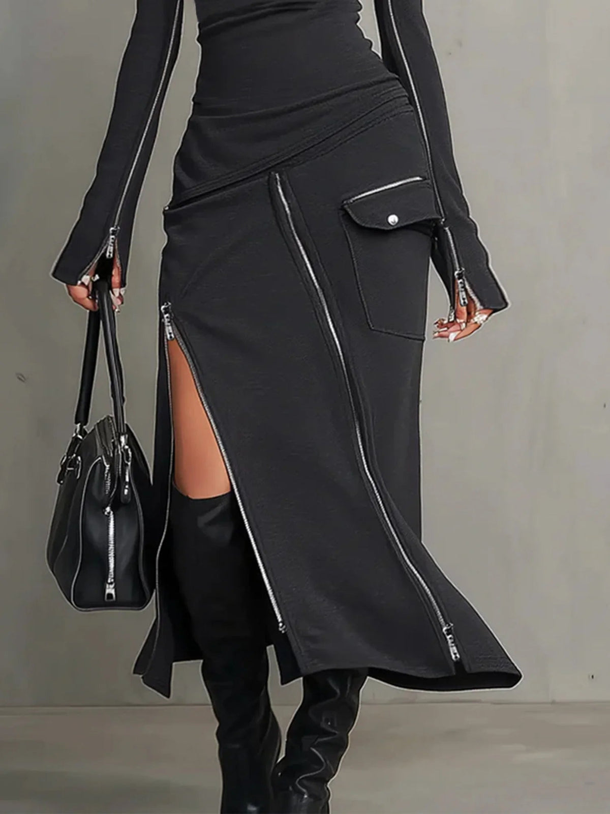 Elena Stand-Collar Zip Set