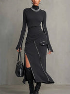 Elena Stand-Collar Zip Set