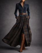 Fouziha | Elegant Belted Dress