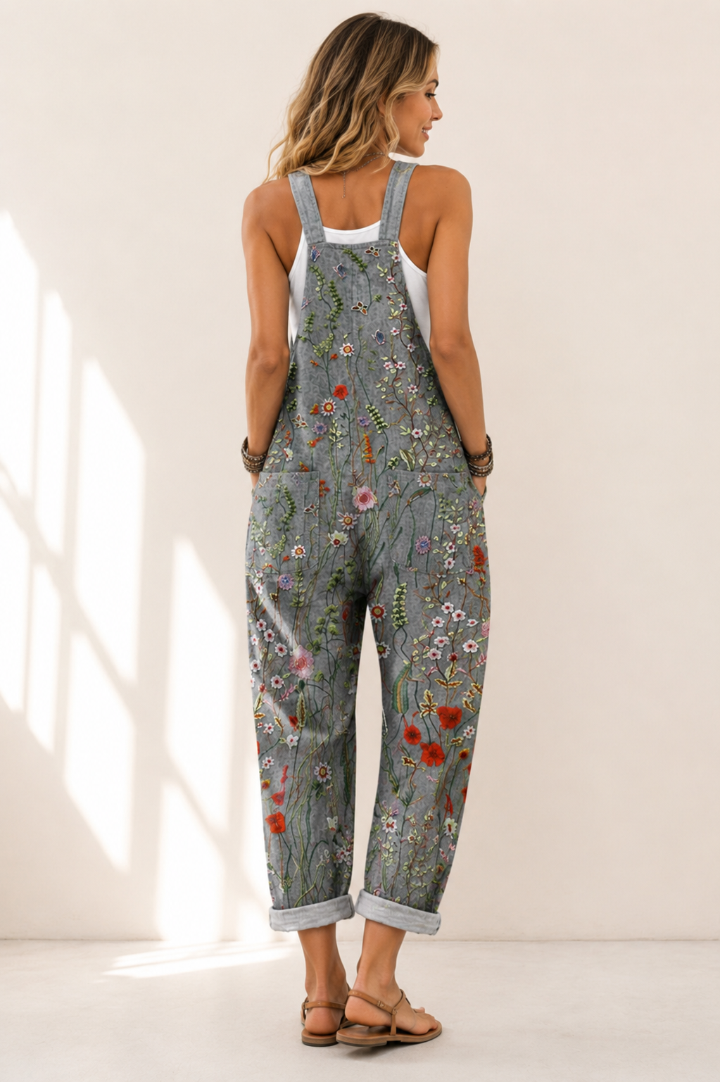 Comfortable Printed Dungarees