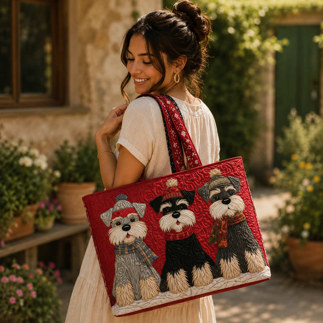 Handcrafted Bag - Trio of Schnauzers Design