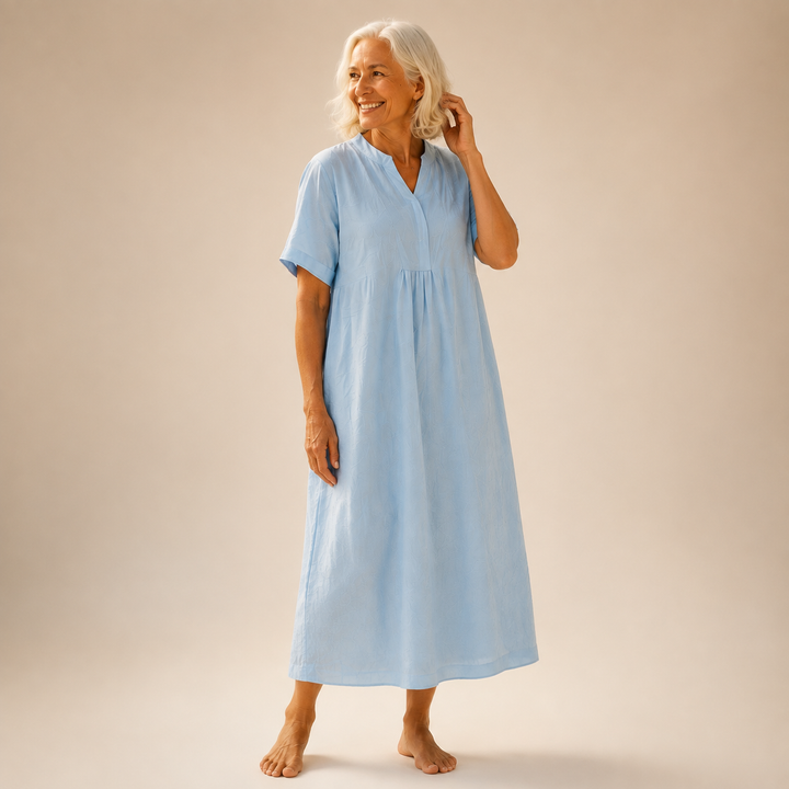 Casual | Subtle V-Neck Long Dress