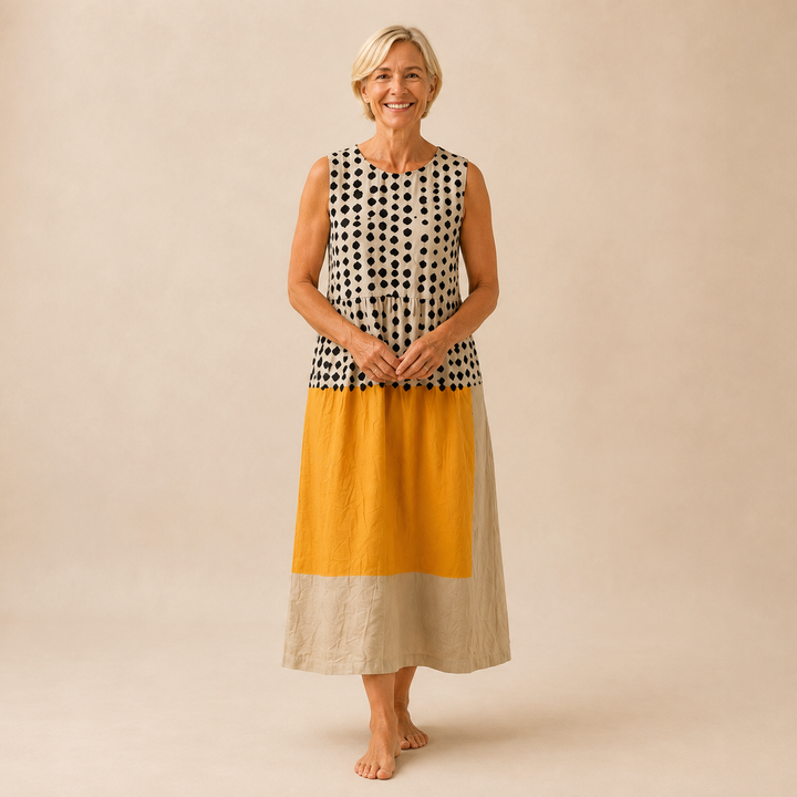 Colourblock | Sleeveless Midi Dress