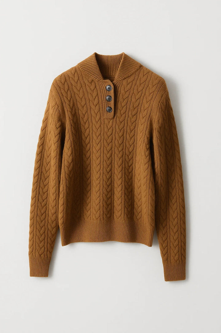Ysella | Cable-Knit Cardigan With Buttons