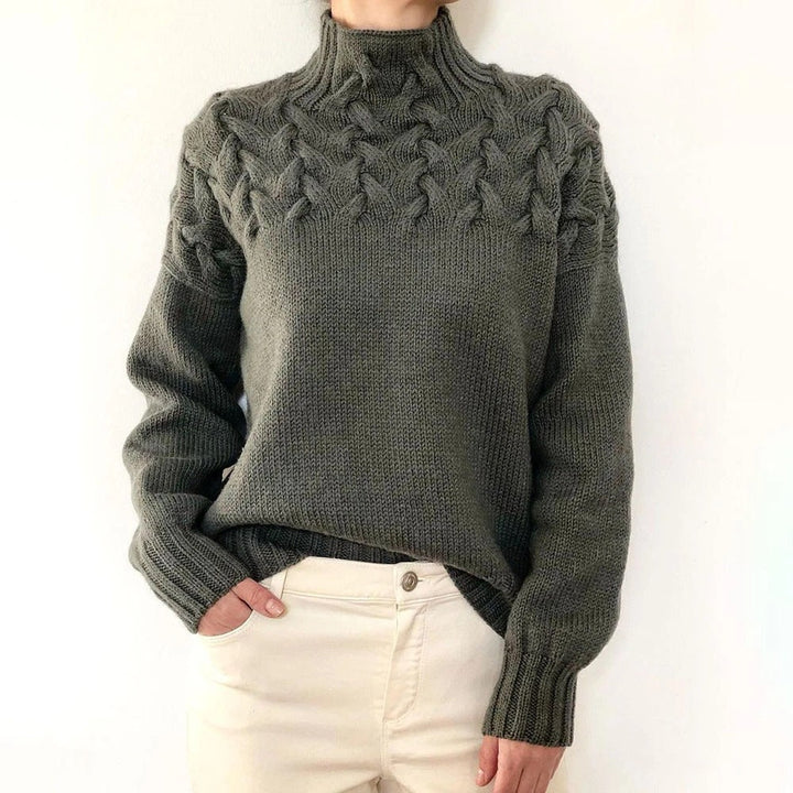 Ineke | Warm Knitted Roll Neck Sweater
