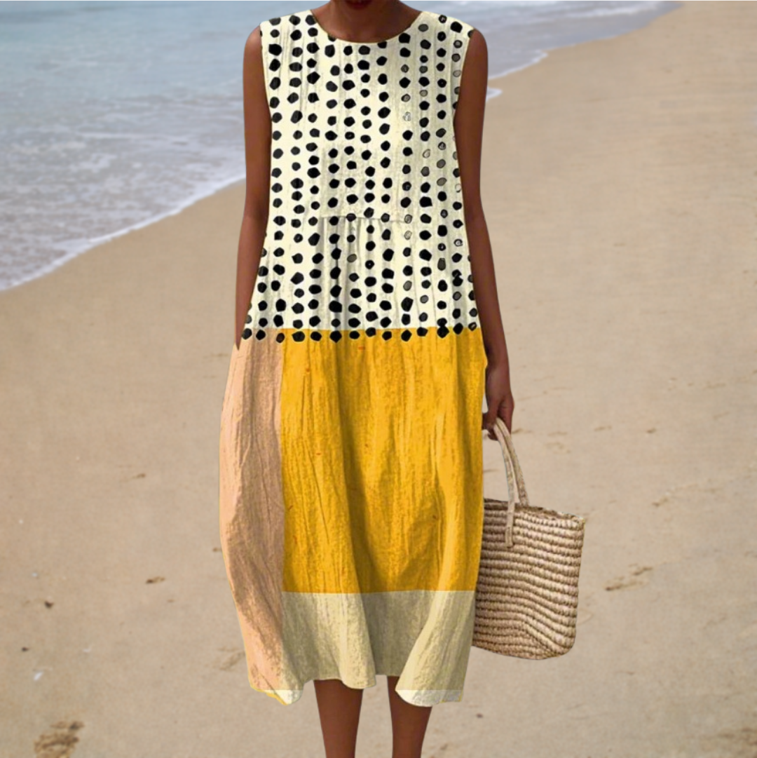 Colourblock | Sleeveless Midi Dress