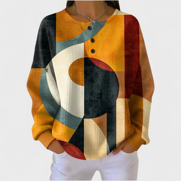 Leah | Jumper with Geometric Retro Pattern