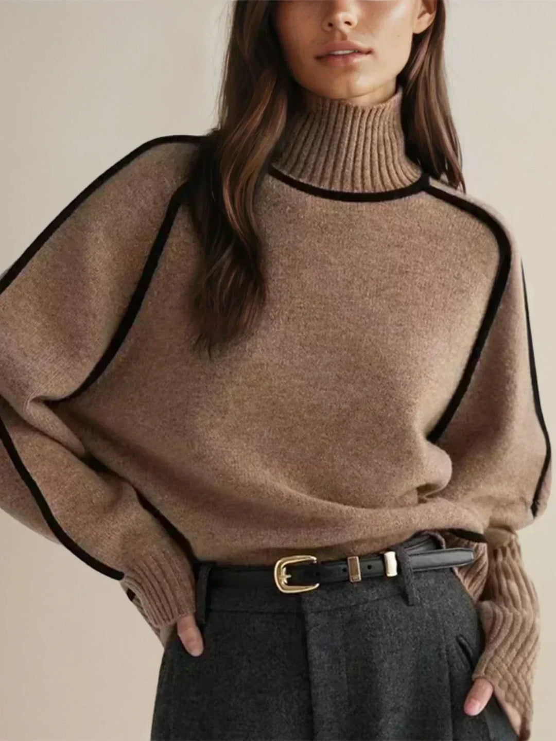 Carine | Elegant Jumper with High Neck