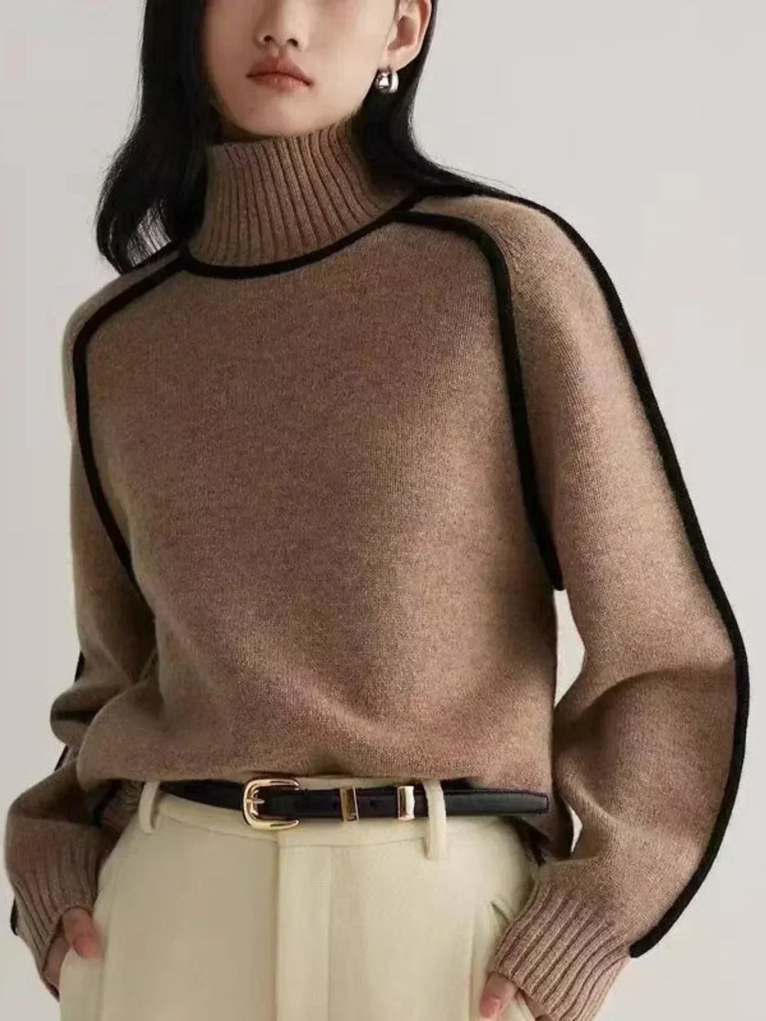Carine | Elegant Jumper with High Neck