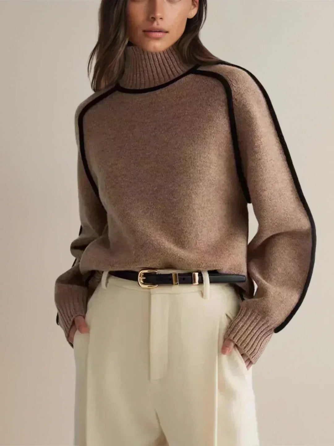 Carine | Elegant Jumper with High Neck