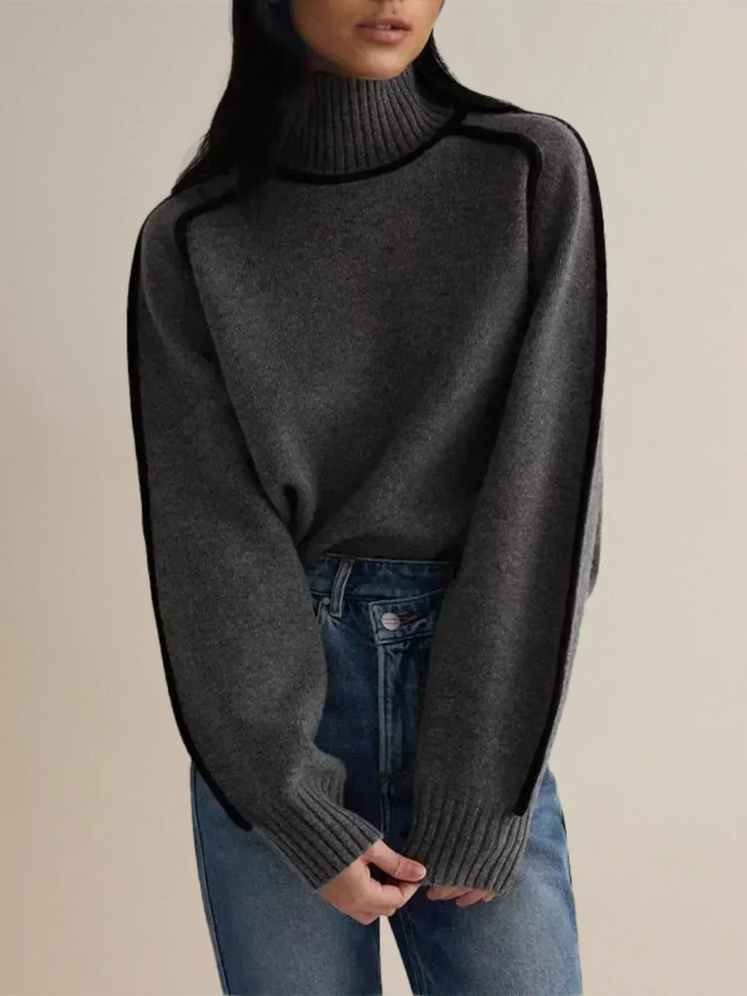 Carine | Elegant Jumper with High Neck