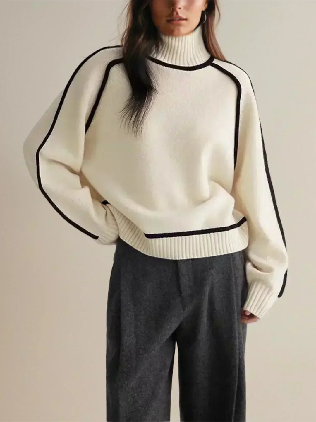 Carine | Elegant Jumper with High Neck