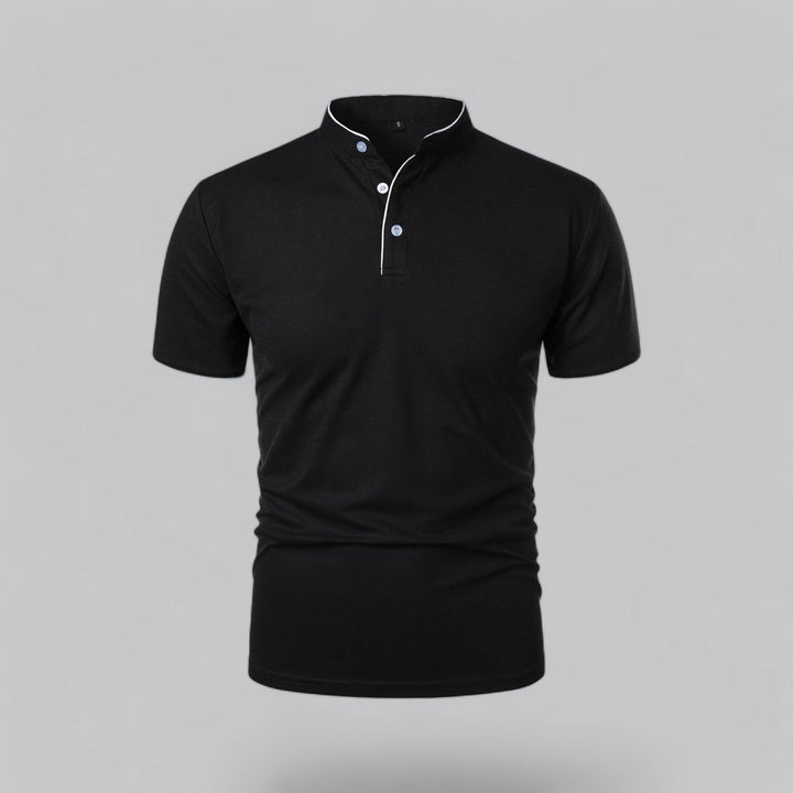 Arthur | Collarless Polo Shirt