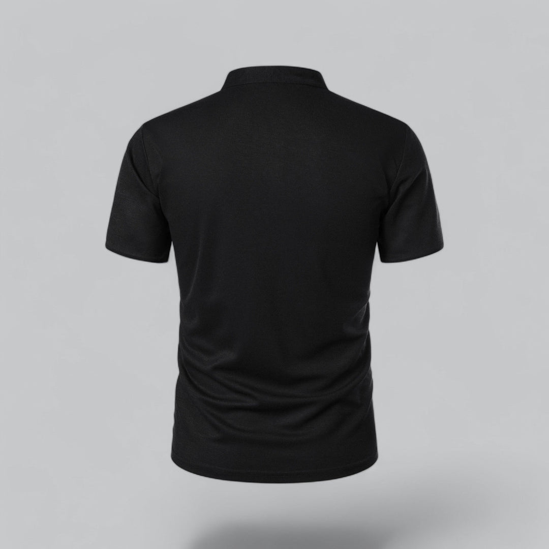 Arthur | Collarless Polo Shirt
