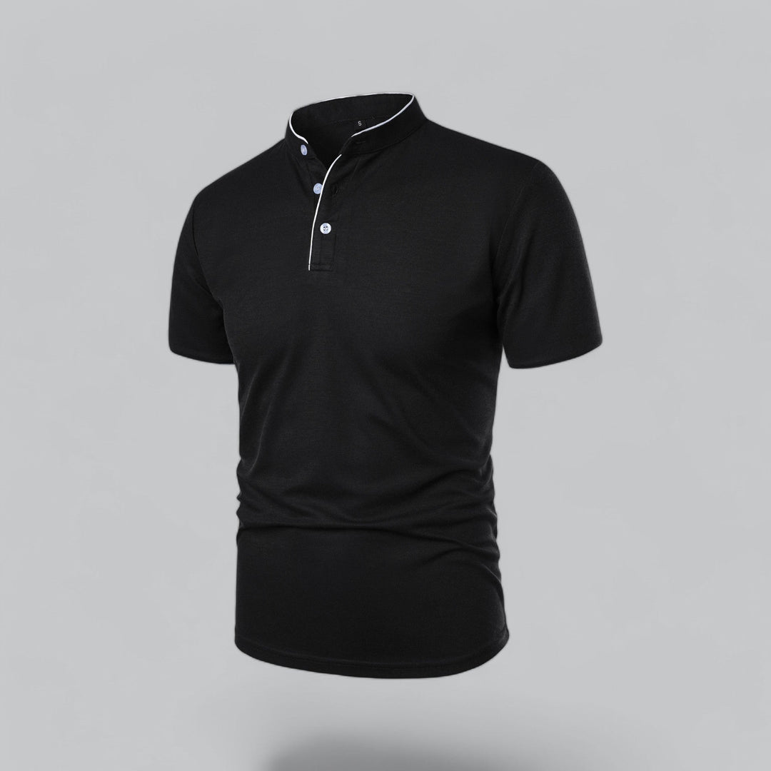 Arthur | Collarless Polo Shirt