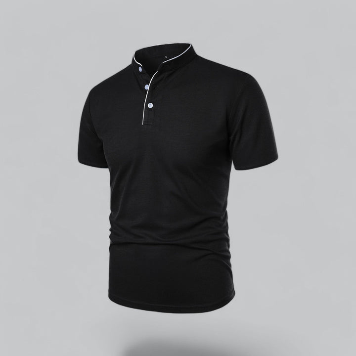 Arthur | Collarless Polo Shirt