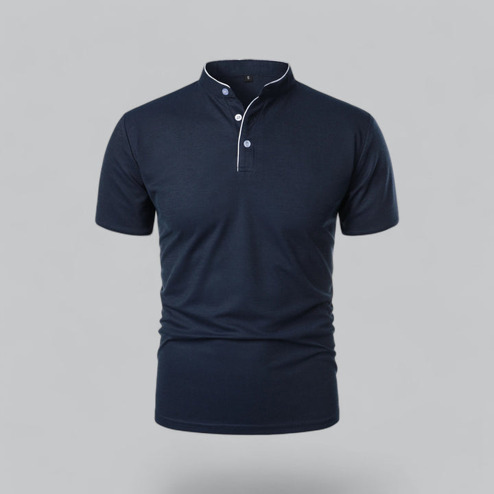 Arthur | Collarless Polo Shirt