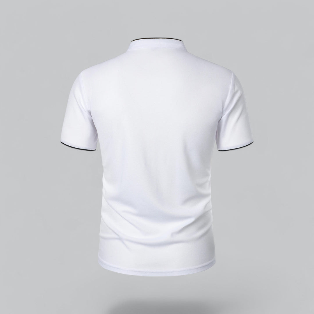 Arthur | Collarless Polo Shirt
