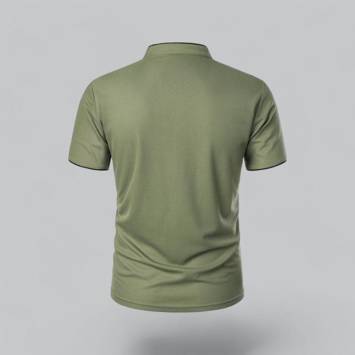 Arthur | Collarless Polo Shirt