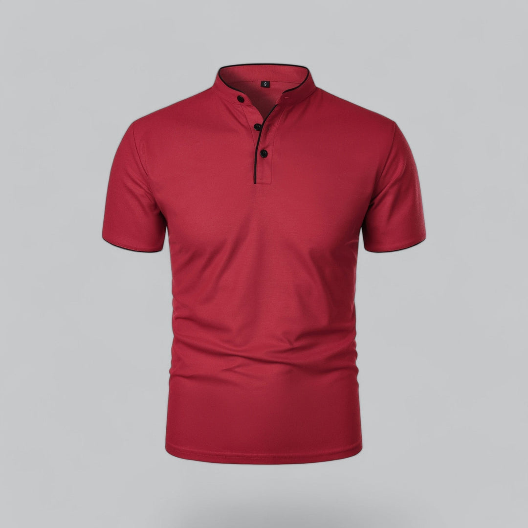 Arthur | Collarless Polo Shirt