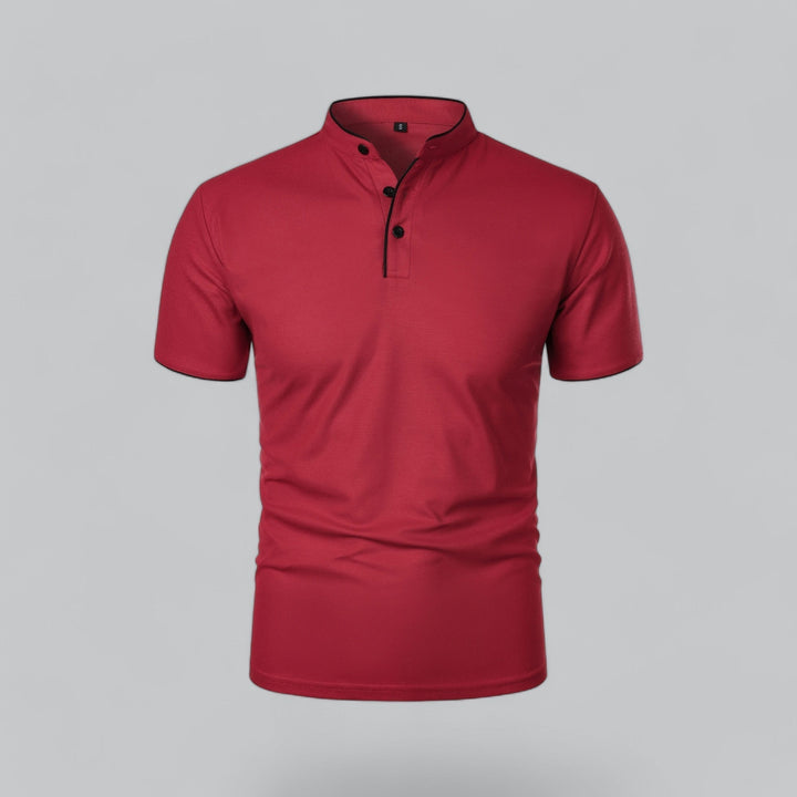 Arthur | Collarless Polo Shirt