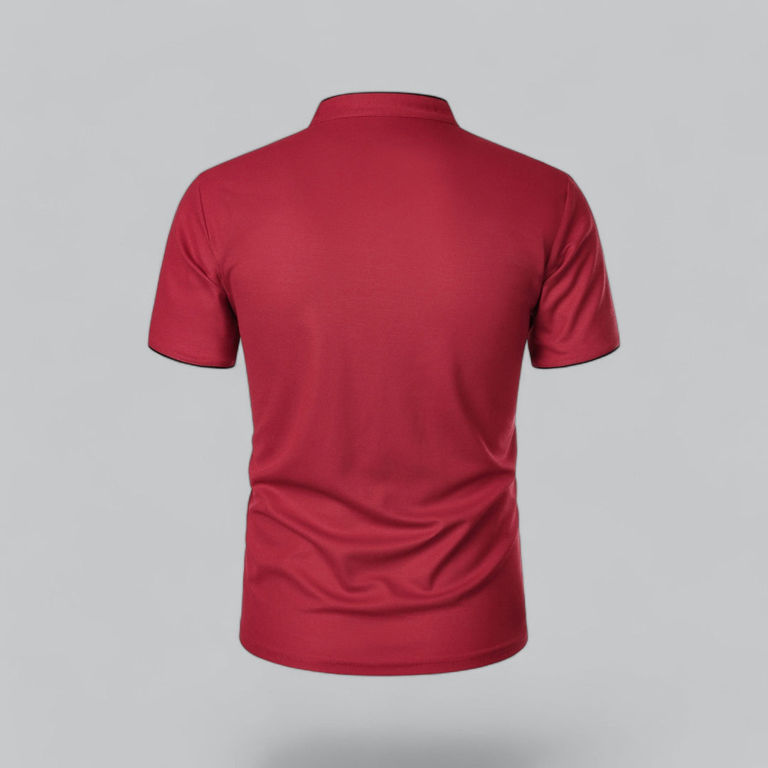 Arthur | Collarless Polo Shirt