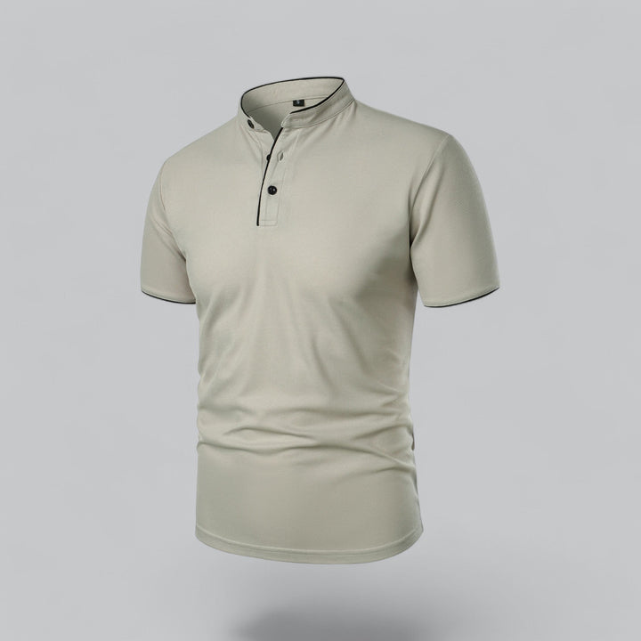 Arthur | Collarless Polo Shirt