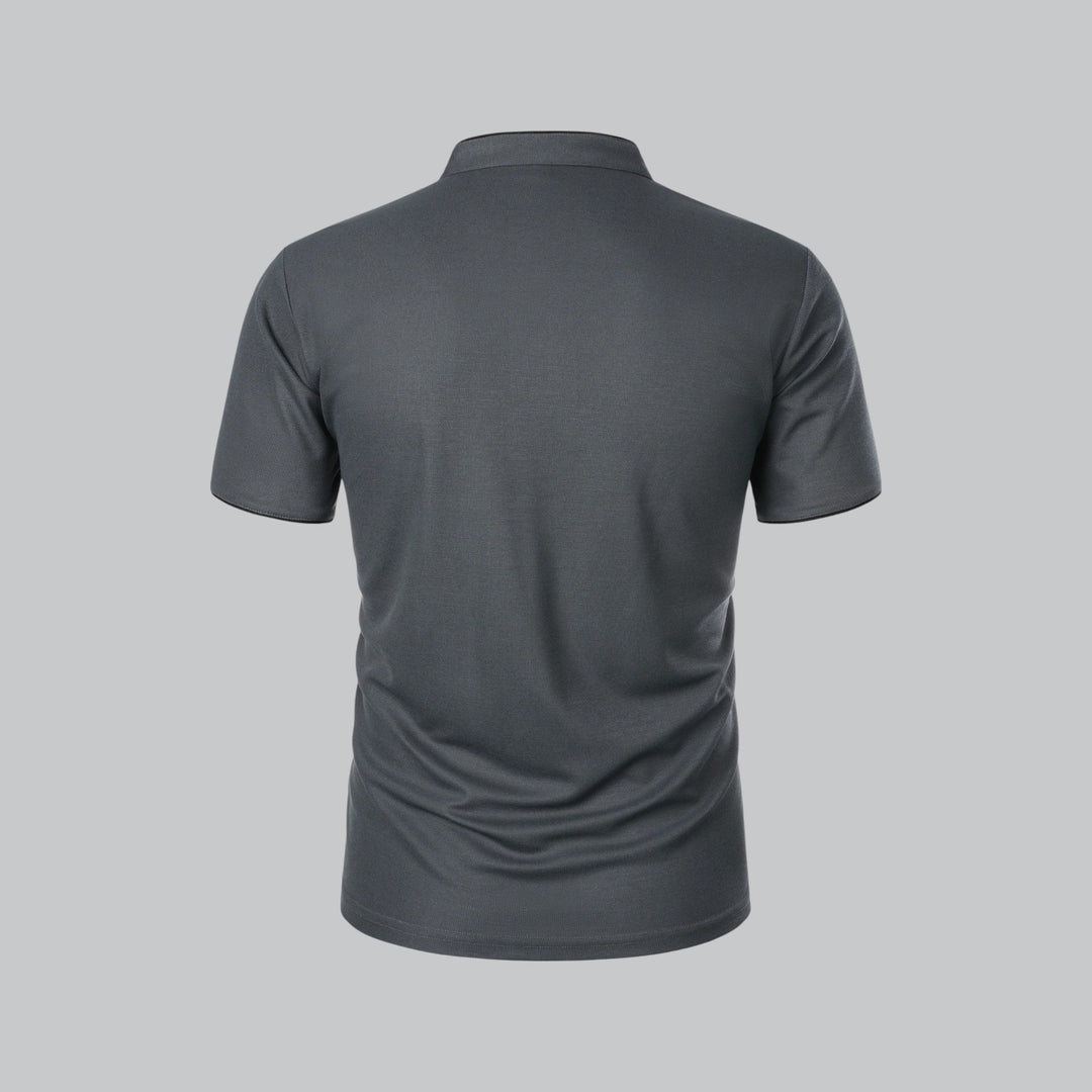Arthur | Collarless Polo Shirt