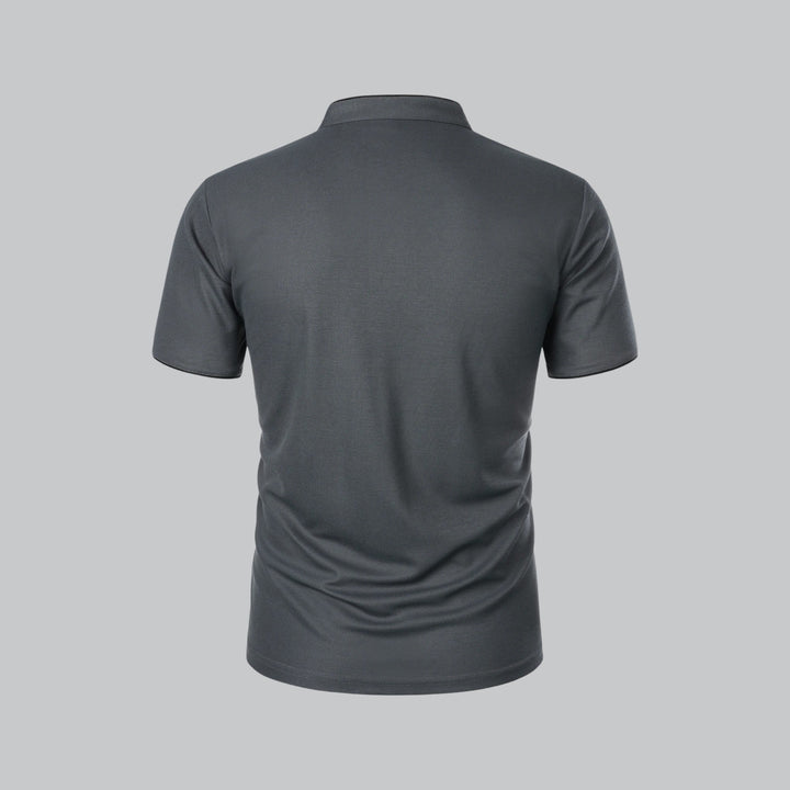 Arthur | Collarless Polo Shirt