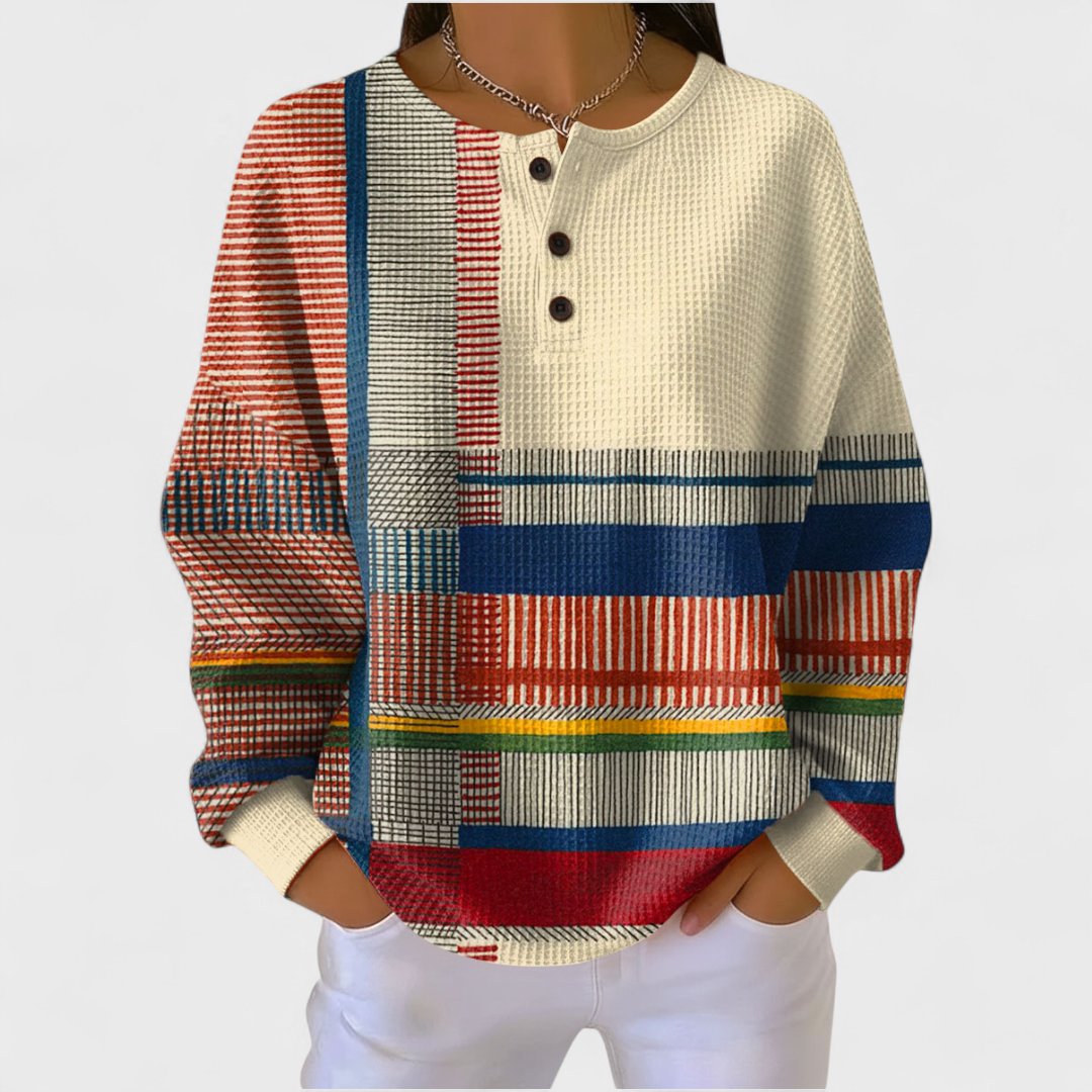 Mille - Jumper with Colourful Stripe Pattern