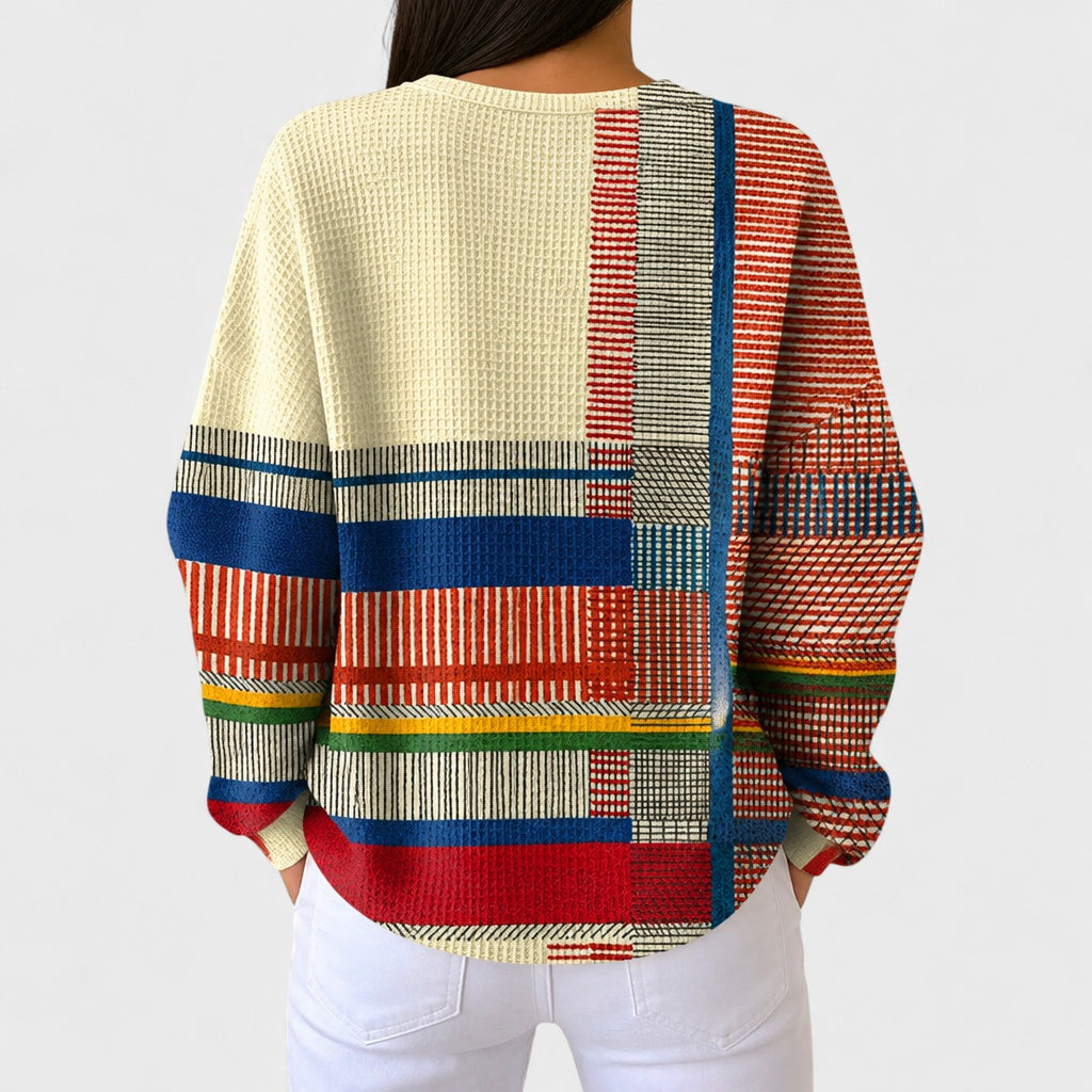 Millie | Jumper with Colourful Striped Pattern