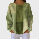 Harriet | Olive Green Jumper with Colour Block