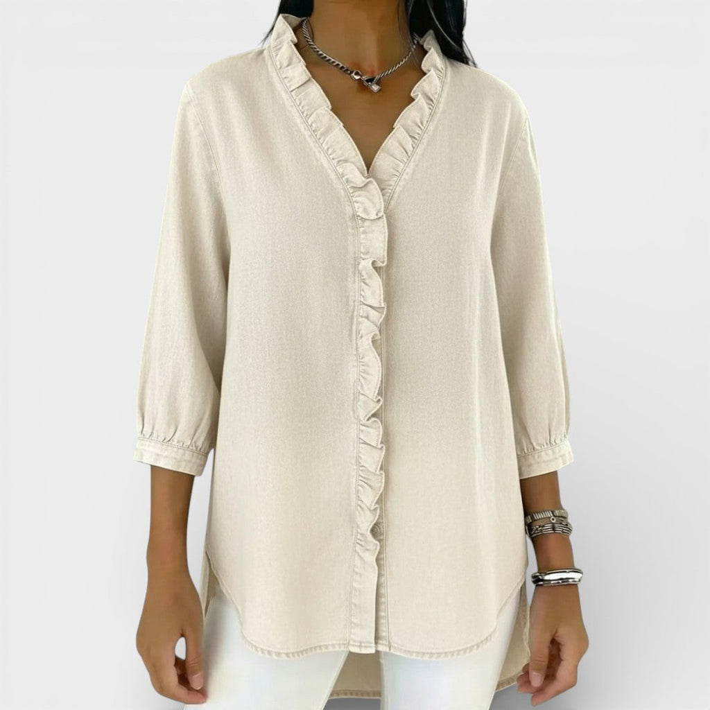 Heather | Elegant Ruffled Blouse