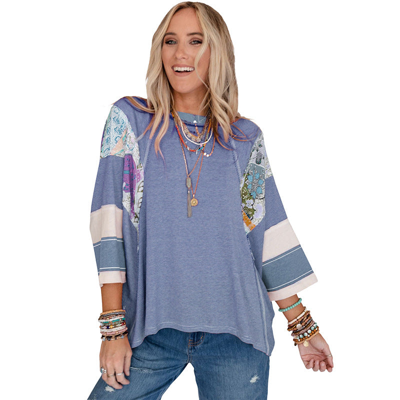 BAILEY™ | Lightweight Patchwork Batwing Top