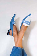 Leanne | Blue Slingback Flats