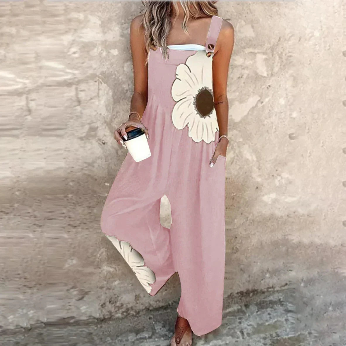 Comfortable Printed Dungarees